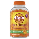Metamucil Fiber Gummies για ενήλικες, χωρίς ζάχαρη Προστέθηκε Πορτοκαλί Γεύση, 5g Prebiotic Plant Based Fiber Supplement Blend, 120 Count