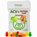 ACV Gummies & Papaya Leaf Extract Gummies - Premium ισχυρό συμπλήρωμα μηλίτη μηλίτη μήλου - Iodine Infused & Βιταμίνες B6 B12 – Αιμοπετάλια δέρμα μαλλιών & καρδιά Φιλικό (1, Κανονικό)