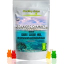 Deniz Moss Gummies - İrlandalı Deniz Moss - Raw Organic Wildcrafted Sun-Dried Seamoss Toz ve Gel - Bladderwrack Burdock Kökü ile - Lip & Detox (Assorti)
