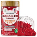 BioVit Quercetin Gummies 500MG - Çocuklar ve Yetişkinler için Aktif Quercetin Sistem ve Alerjiler - Bromelain, çinko, C vitamini, D3 - ABD'de Made in 60 Vegan Gummy Bears