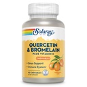 SOLARAY Quercetin with Bromelain and Vitamin C Chewables - Immune Support Supplement - Immune Defense and Heart Health Complex with 1250 mg Vit C, Natural Orange Flavor, 60-Day Garanti, 30 Serv, 90ct