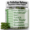 Mullein TUDCA NAC Quercetin με Bromelain Gummies, N‐Acetylcysteine N‐Acetyl‐Cysteine N‐Acetyl‐L‐Cysteine Bile Salts Milk Thistle, Mullein Leaf Drops & Lozenges Alt Supplement for Lungs 500-mg 600-mg