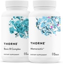 THORNE - Temel B Kompleksi (60 Capsules) & Memoractiv (60 Capsules) Sche - Beyin Sağlığı, Hücre Enerji Üretimi ve Odaklı - Gluten Free, Dairy Free