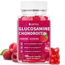 Glucosamine Chondroitin Gummies with MSM & Elderberry Extra Strength 3000MG - Ortak Destek, Antioksi Immune Support Supplement for Yetişkinler, Men & Women - 90 Raspberry Gummies