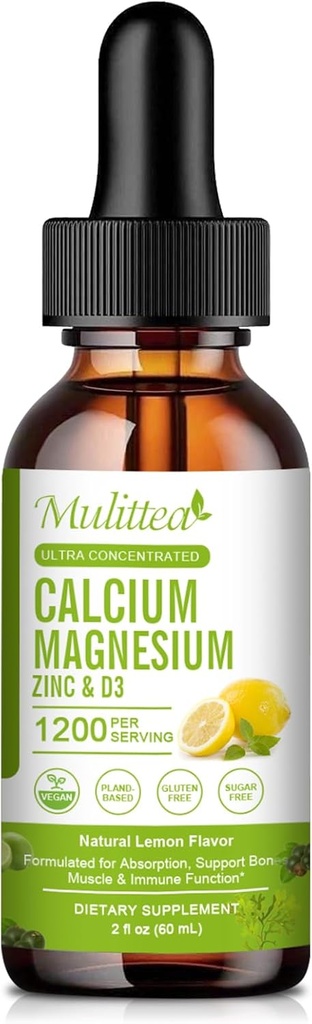 D3 Vitamini ile magnezyum sıvısı, Glycinate Plus Vitamin C K2| Yüksek Absorpsiyon Tesisi Kalp ve Bone için Tamamlanmış Ücretsiz,Sugar-Free | 30 Hizmet | Lemon Flavor