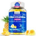 Sugar Free Glucosamine Chondroitin MSM Gummies - Max Strength Mobility Supplement for Women & Men w/ Glucosamine Sulfate 2000 mg, Boswellia, Curcumin & Hyaluronic Asit - Flexability Support - 60Cts