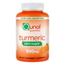 Qunol Zero Sugar Turmeric Gummies, 500 mg Turmeric Curcumin, Ortak Destek Tamam, Ultra High Abxia Turmeric Curcumin, Vegetarian, Gluten Free, 90 Countarian, Gluten Free, 90 Count