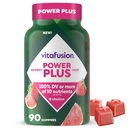 vitafusion Power Plus Women's Multivitamin Gummies,% 100 Günlük Değer veya 10 Nutrients, Destek Nerve, Enerji Metabolism, Bone & Immune Health, Strawberry & Watermelon Flavor, 90 Count