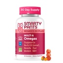 SmartyPants Multivitamin Gummy for Women 50 and Over, Omega 3 (DHA/EPA), Metrik, CoQ10, Vitamin D3, C, B12, B6, A, K, Biotin, Gluten Free, 90 Count (30 Day Supply)