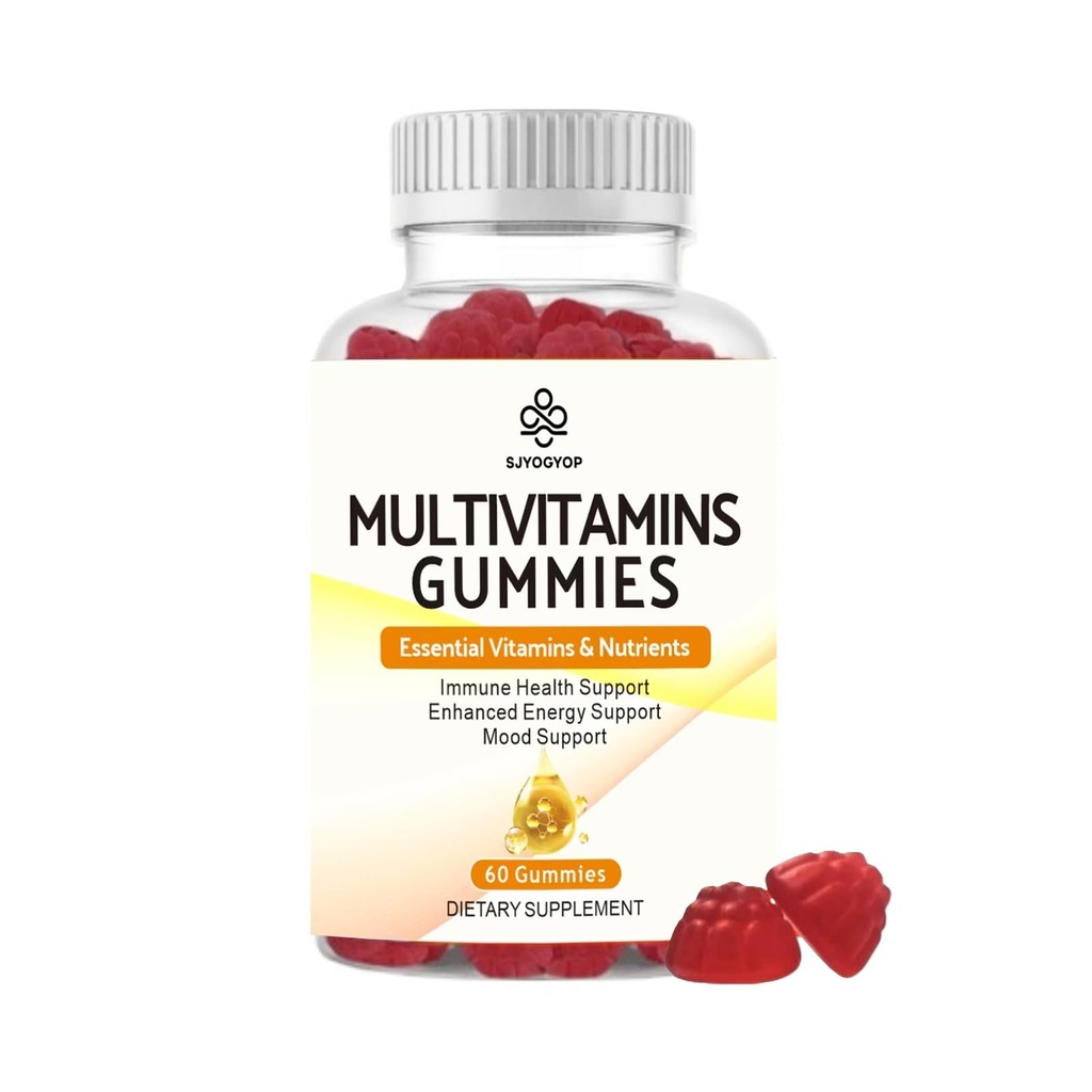 Kadınlar ve erkekler için şeker Free Multi-Vitamin Gummies, Daily Multivitamin / Multimineral Supplement with A C D E B6 B12,Folic Acid,Pantothenic Acid,Biotin,Inositol,Iodine,Zinc