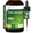 Stone Breaker Chanca Piedra Extract Drops, Natural Kidney Stone & Gallstone Dissolver, Detox Cleanse Support, Herbal Supplement w/Horsetail Gravel Root and More. 2 ozz