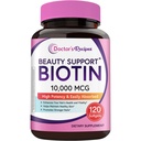 Doktor'un Biotin 10.00006, Saç, Skin & Nail Desteği için Yüksek Potency Vitamin B7, Non-GMO, Optimal Çözümleri Saç Vitamini Biotin, Kadınlar ve Erkekler için, 120 Softgels