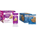 Quest Nutrition Frosted Cookies Twin Pack Doğum 1g Sugar 10g Protein 2g Net Carbs Gluten Free 8 Count & Chocolate Chip Protein 12 Kont