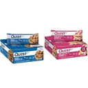 Quest Beslenme Oatmeal Chocolate Chip Protein Bar, Yüksek Protein, Low Carb, Gluten Free & White Chocolate Raspberry Protein Bars, Yüksek Protein, Low Carb, Gluten Free