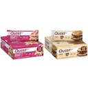 Quest Nutrition White Chocolate Raspberry Protein Bars, Yüksek Protein, Low Carb, Gluten Free, Keto Friendly, 12 Kont & S'mores Protein Bar, Yüksek Protein, Low Carb, Gluten Free, Keto Friendly, 12 Kontb, Gluten Free, Chem Friendly, 12 Kont