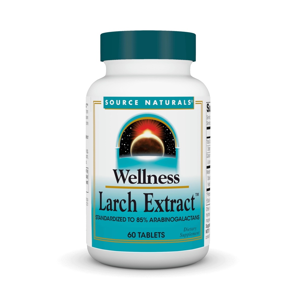 Source Naturals Wellness Larch Extract - Standardized to Arabinogalactans - 60 Tabletler
