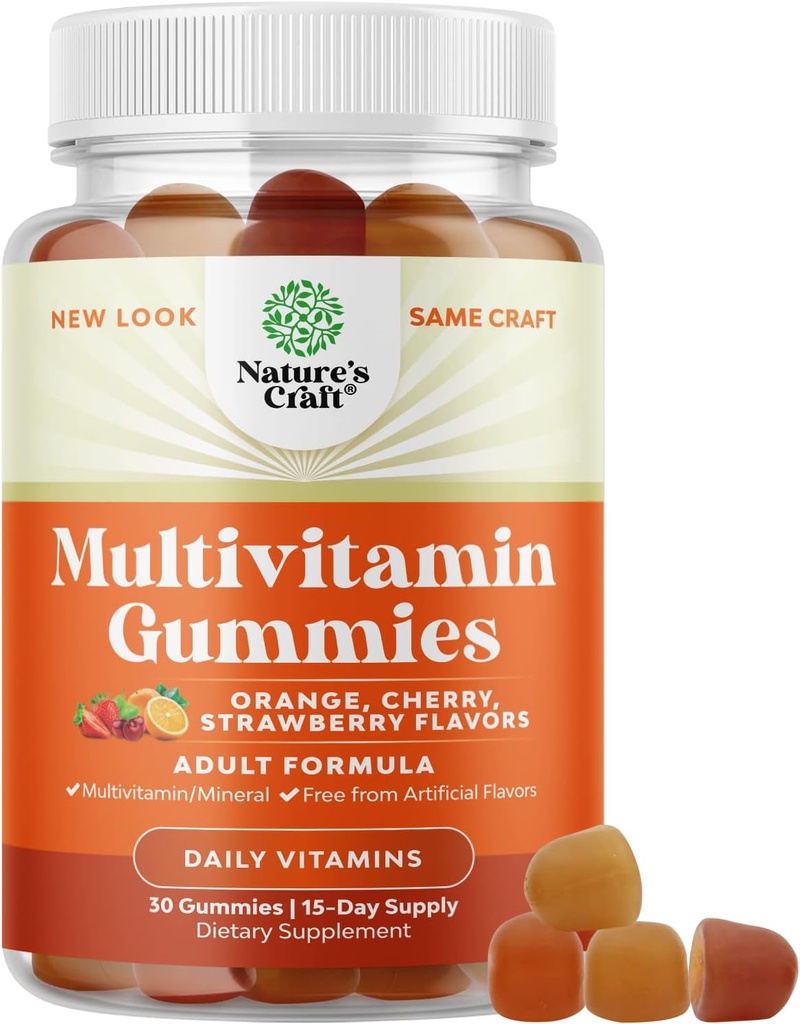 Potent Daily Multivitamin Gummies for Yetişkinler - D A C E B12 çinko ve Biotin Vitamini - Enerji ve Immunity - Non-GMO Gluten Free ve Halal Gummies 30 Countl