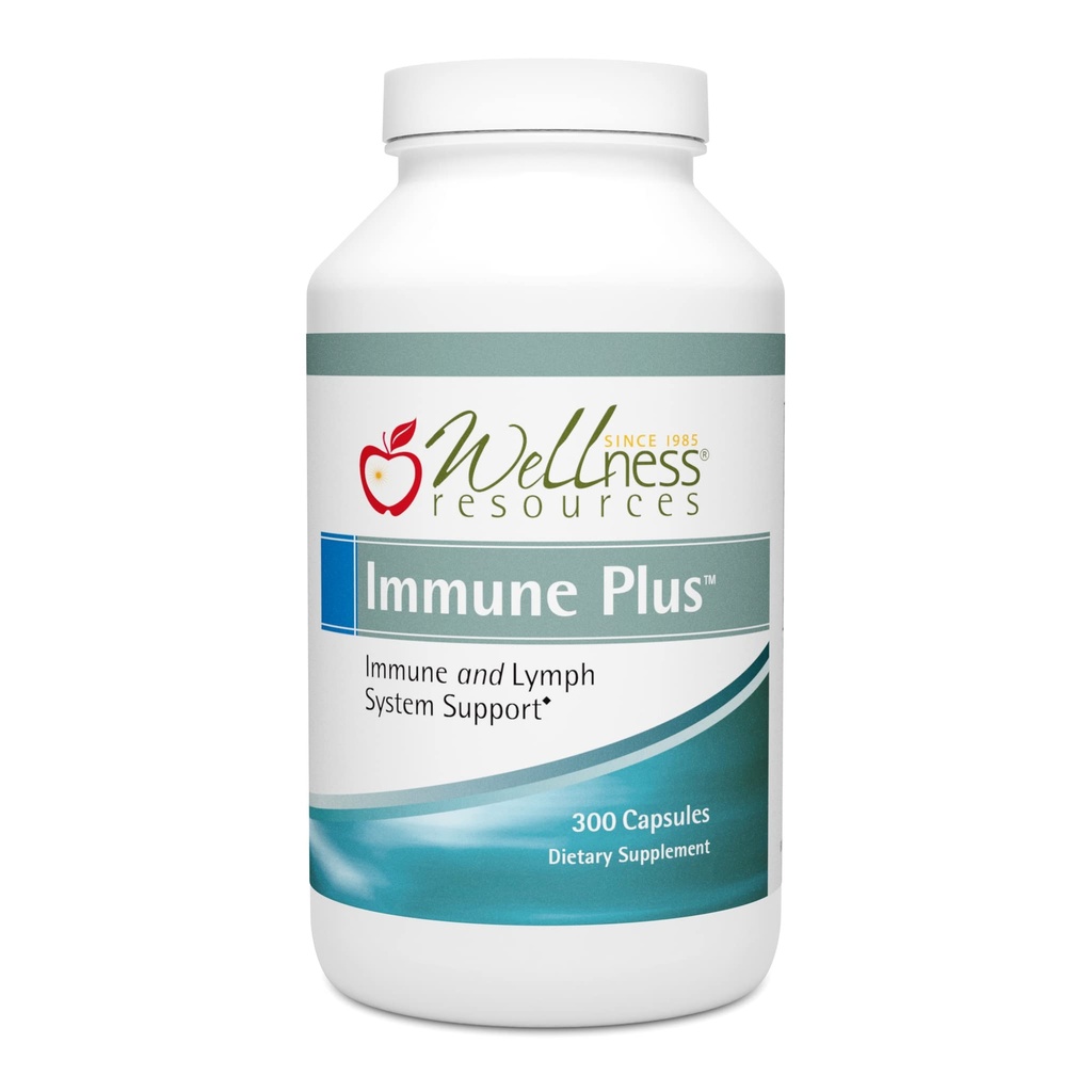 Wellness Kaynakları Immune Plus - Arapinogalactan Capsules (300 Veggie Capsules) Lymph ve Immune Advancedr