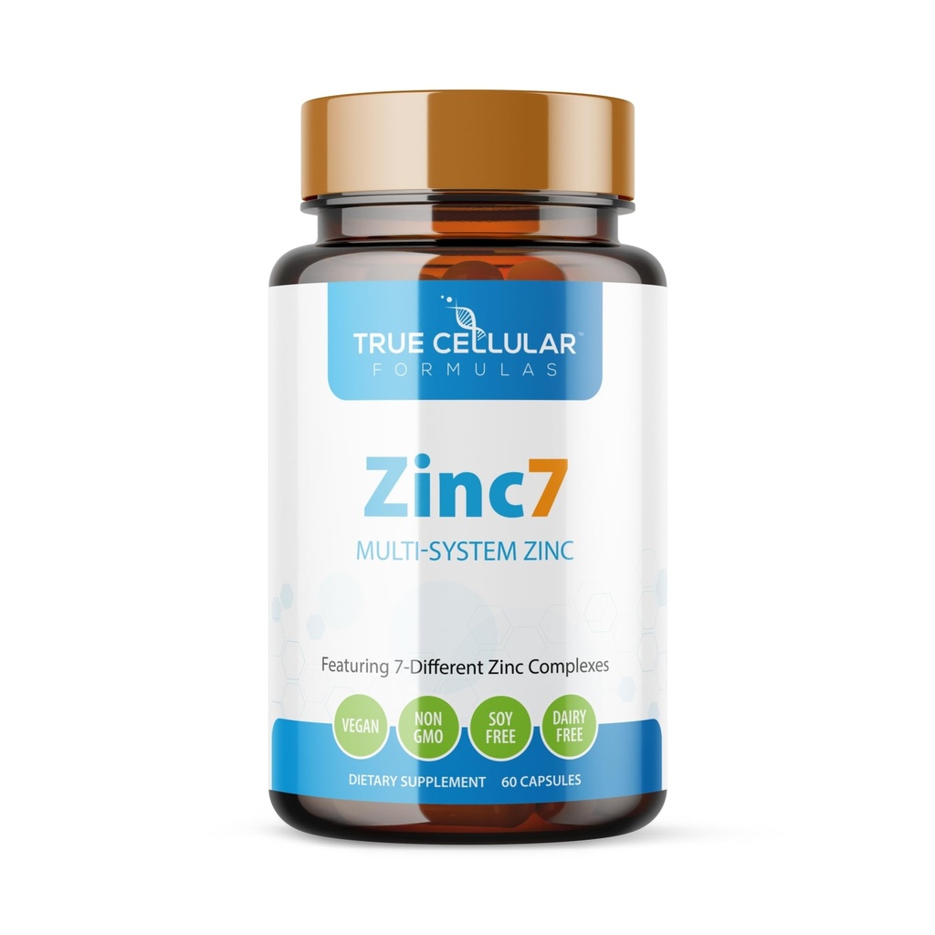 Zinc7: 7-in-1 Zinc Complex 50mg - Maximum Absorption for Immune Defense, Deep Sleep & All-Day Energy | Hormone Balance, Mental Focus & Metabolism Support | 60 Vegan Capsules