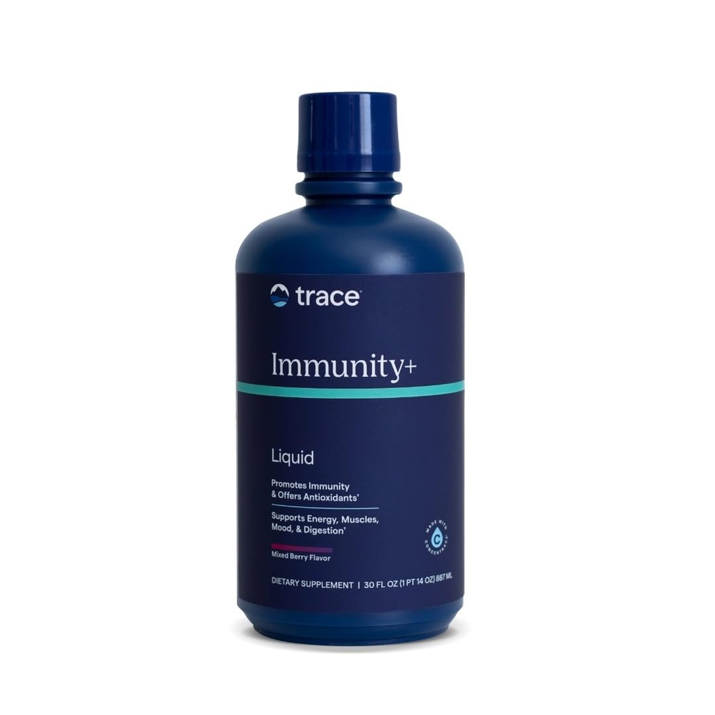 Trace Minerals Immunity+ - Sağlıklı Vücut ve Immune Desteği için Sıvı Supplement - Yaşlı Multivitamin - Ionic Trace Minerals - Sugar-Free - Karma Berry - 30 fl oz (30 hizmet)