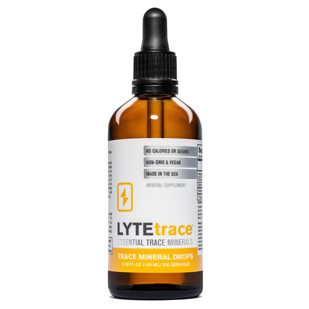 LyteLine Trace Mineral 100 ml x 200 hizmet eder - Max-Ab component Ionic Natural Low sodyum Trace Mineralleri Vücudun pH'sını dengelemeye yoğunlaşır - Non-GMO, Vegan, Kosher ve Keto Friendly