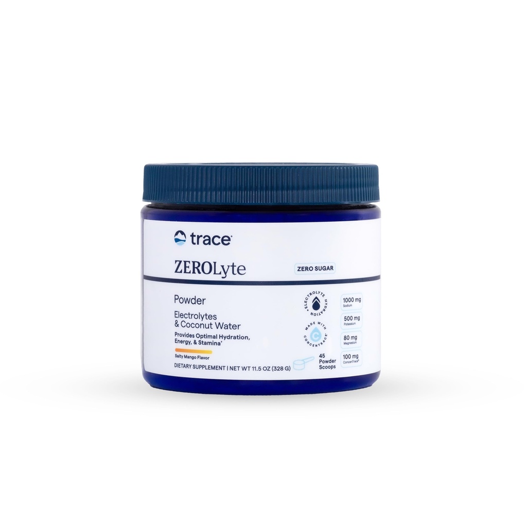 Trace Minerals ZeroLyte Canister - sodyum & Electrolyte Replenishment - Energy & Hydration Support Drink Toz - Nerve & Muscle Function Support - Salty Mango (45 Hizmet)