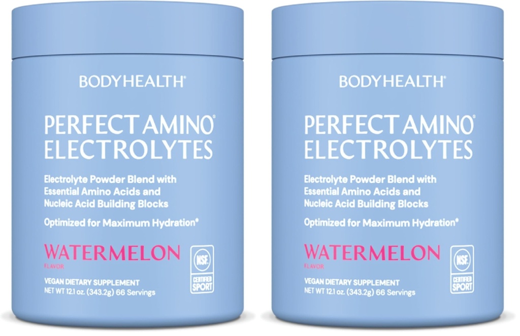 VücutSağlık MükemmelAmino Elektrolytes Toz No Sugar, Hydration Fasting Keto Zero Sugar Electrolytes Drink Mix with Trace Minerals - NSF Spor için sertifikalı - Watermelon - 66 Hizmetler (BrF 2)