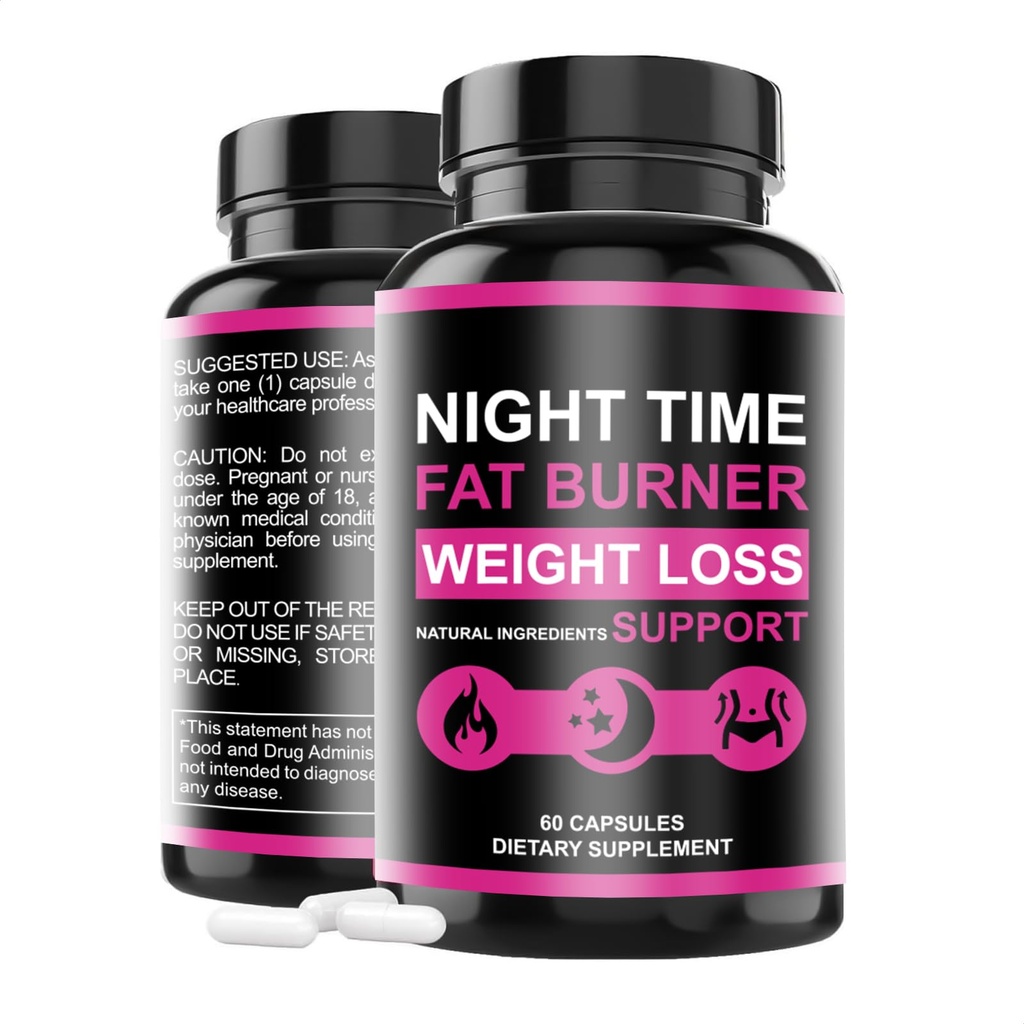 WZI Nighttime Formula 𝐅𝐚𝐭 𝐁𝐮𝐫𝐧𝐞𝐫 Designed specifically for Women, 60 Capsules