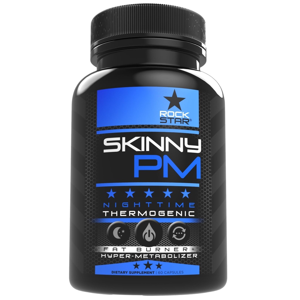 Rockstar Skinny PM - Nighttime Fat Burner Weight Loss Pills - Thermogenic Diet Pills 60ct