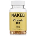 NAKED Vitamin D3 5000 IU - Immune Support, Bone Strength, Muscle Function - 200 Vitamin D Softgels