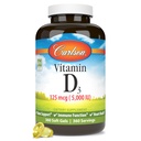 Carlson - D3 5000 IU (125 mcg), Bone Health, Muscle Health, Cholecalciferol, D Supplements, D3 Soft Gels, 360 Softgels