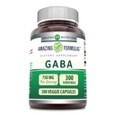 Amazing Formulas GABA 750mg Per Serving Veggie Capsals Supplement 