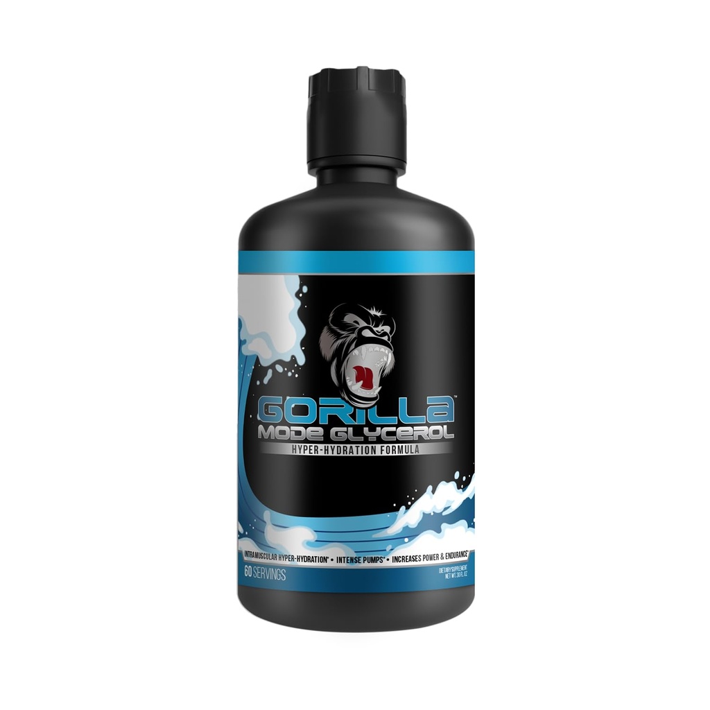 Gorilla Mode Liquid Glycerol Pre-Workout - Intense Pumps için Pre-Workout Formula · Intramuscular Hyper-Hydration · Artan Power & Endurance / 33 FL OZ (Unflavored)