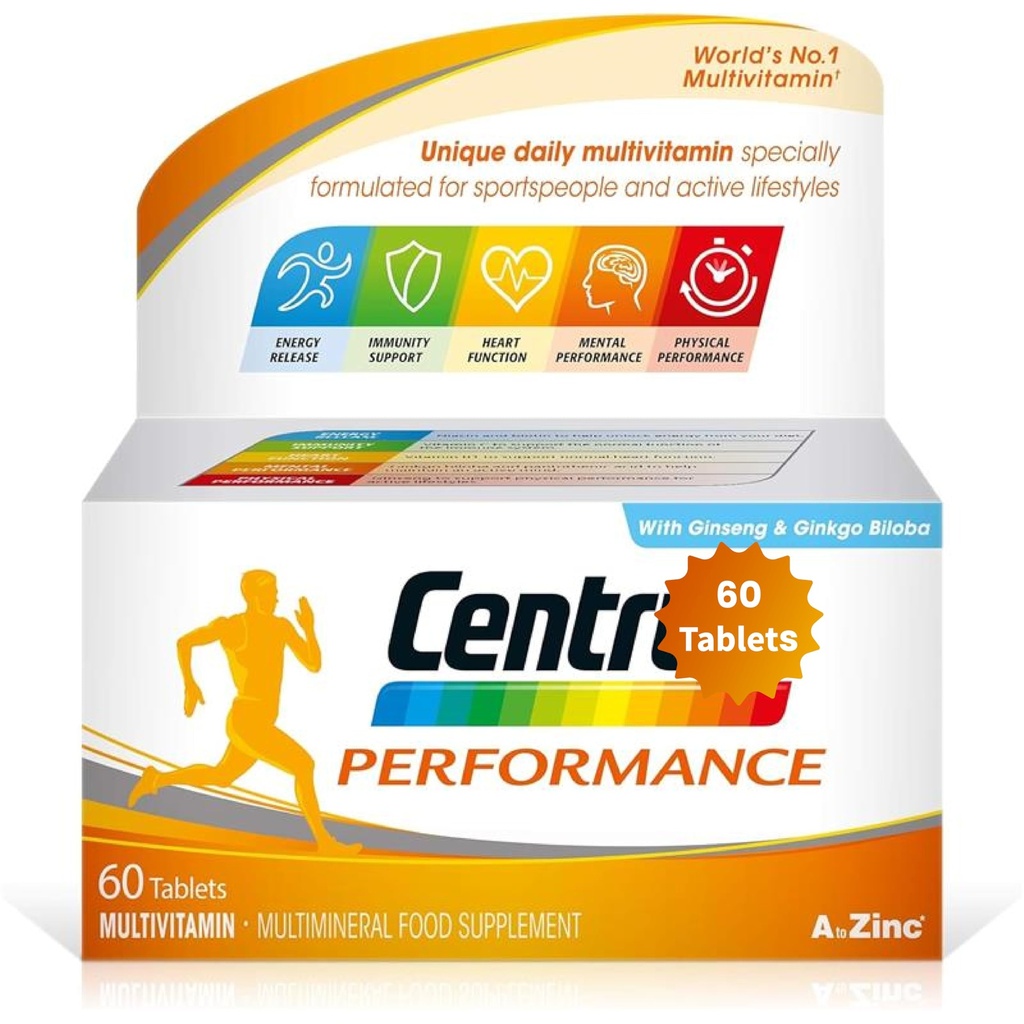 Centrrum Performance - Pack of 60 - Multivitamin Tablets (Pack of 1)
