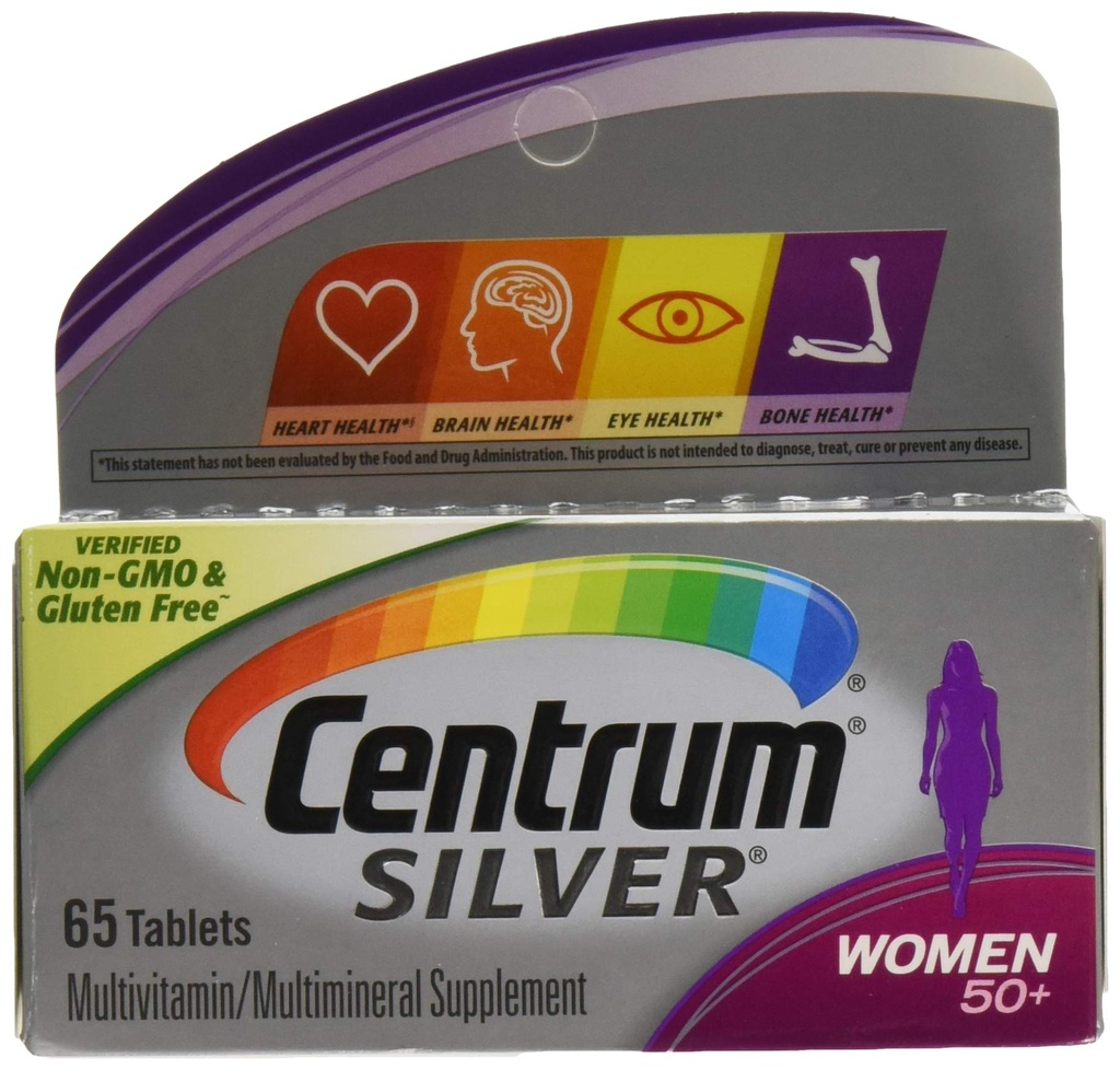 Centrum Silver Women's Multivitamin Supplement, 65 Count, 2 Paket