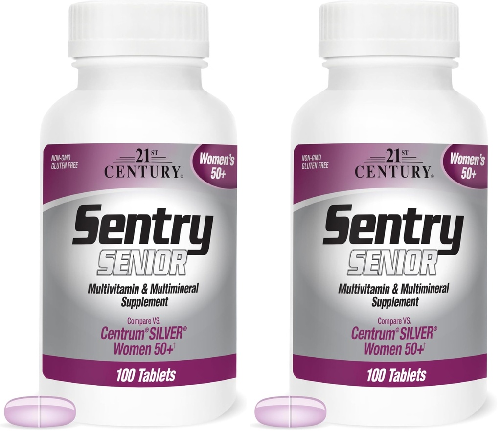 21ος αιώνας Sentry Senior Women 50 Plus Tablets, 100 Count (27542) (πακέτο των 2)