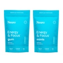 Neuro Energy & Focus Bundle - Μέντα Νοοτροπική Οπή (90ct) + Μέντες (90ct), Φυσική καφεΐνη, L-Θεανίνη, B12 + B6, Χωρίς ζάχαρη Εγκεφαλική Υποστήριξη για Καθαρότητα & Ενέργεια