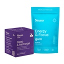 Neuro Energy & Sleep Bundle – Energy & Focus Gum (Peppermint, 90 Count) + Μελατονίνη 5mg & επαναφόρτιση Μέντες (Night Berry, 72 κομμάτια) – Ημερήσια εστίαση & νυχτερινή ανάπαυση Υποστήριξη