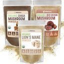 XPRS Nutra Mushroom Sche - Lion's Mane, Chaga, Red Reishi Mushrooms - All Organic Mushroom Sche (16 Ounces each)