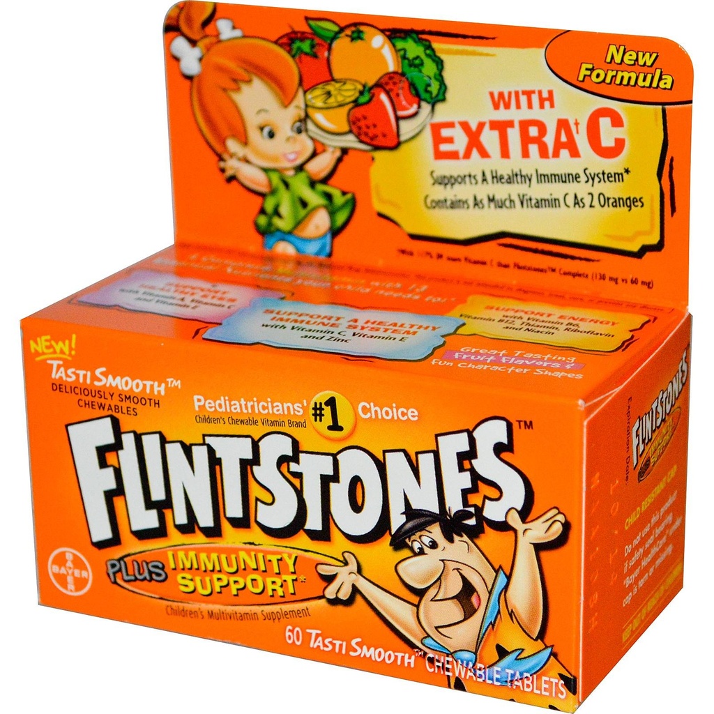 Flintstones Παιδική Multivitamin Συμπληρώματα Μασώμενα δισκία 60 ea