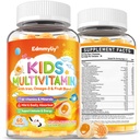 Çocuklar Multivitamin Gummies - Vitaminler A D3 K2, Omega-3 ile Me-Complex, Immune & Development Support - Organik Karma-Berry Flavor Multivitamins for Kids Daily - Sugar Free & Vegan