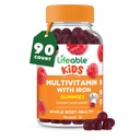 Çocuklar Demir Gummies ile Çok Vitaminler | Çocuklar için Büyük Tasting Vitaminleri | Vejetaryen Olmayan Çocuklarlar Multivitamin | 90 Gummies