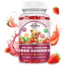 Συμπλήρωμα σιδήρου Gummies για παιδιά - με ασβέστιο, ψευδάργυρος, παιδιά πολυβιταμίνη με σίδηρο Gummies - ανοσοποιητική υποστήριξη, Blood Builder & Energy Support for Iron Deciency, Anemia, Vegan - 60 Count