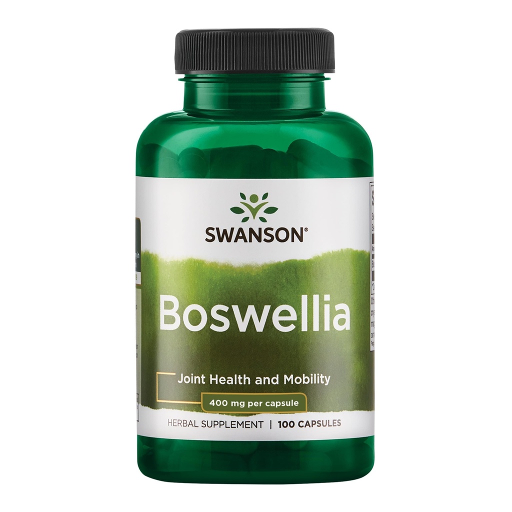 Swanson Boswellia Joint Flexibility Movement Support Ayurvedic Herb (boswellia serrata resin) 400 mg per Capsule 800 mg per Serving 100 Count
