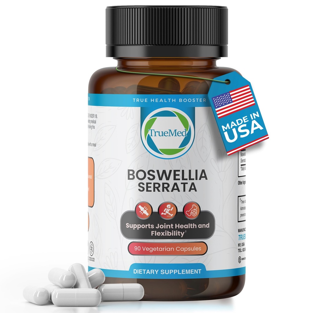 Boswellia Serrata 600 mg 65 Boswellic Acid Supports Joint Comfort, Flexability & Mobility Natural Herbal Wellness Supplement Vegan, Non-GMO, Gluten-Free 90 Veg Capsules.