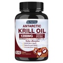 Krill Oil 1200 mg, Antarktika Krill Oil Omega 3 Supplement with EPA, DHA,Astaxanthin & Phospholipids for Heart & Brain & Joint Health, No Fishy Aftertaste,120 Softgels (60 Hizmet)