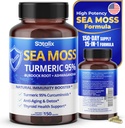 Sotalix Sea Moss Capsule Ashwagandha, Burdock Root, Bladderwrack, Turmeric - Güçlü Doğal Immunity ATM - ABD Made (150 Kont)