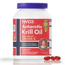 NYO3 Krill Oil 1000 mg Omega 3 Supplement,% 56 Phospholipids for 98 Aborps, Antarktika Superba Boost Krill Oil, High EPA & DHA for Heart Brain Blood Lipid Health, No Fishy Burps, 60 Softgels