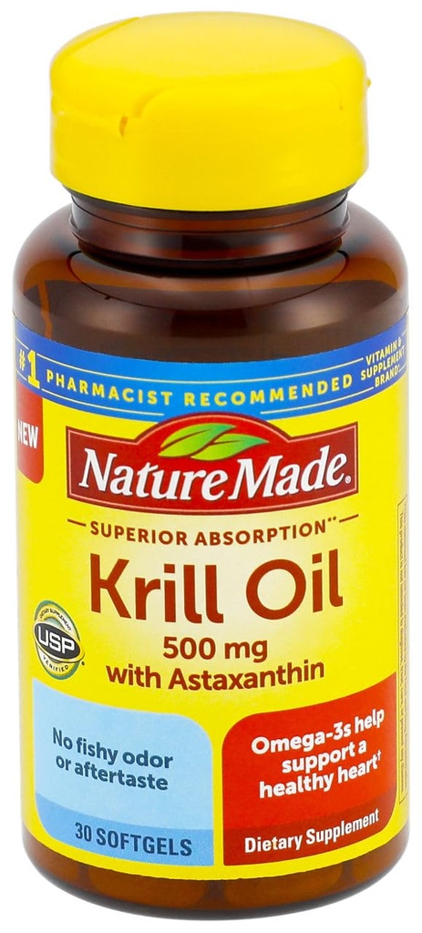 Doğa Made, Superior Abxia Krill Oil 500mg with Omega 3 Softgels, 30 Count