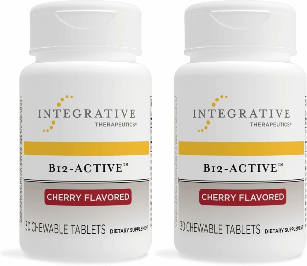 Bütünleştirici Tedaviler B-12 Aktif, B12, Destekler Nerve Function*, Cherry Flavored, 30 Chewable Tabletler - 2 Pack
